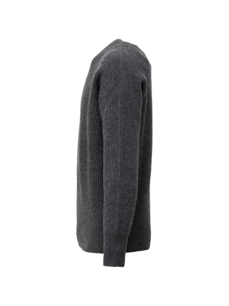 Pulover Amaranto cu guler henley gri