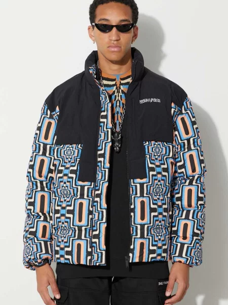 Marcelo Burlon geacă Aop Optical Cross Block bărbați de iarnă negru