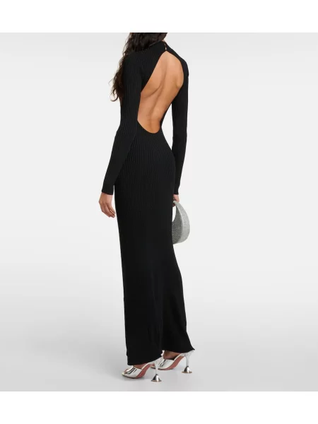 Rochie maxi Staud tricotate de costum negru