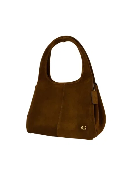 Coach torebka zamszowa Lana brązowy