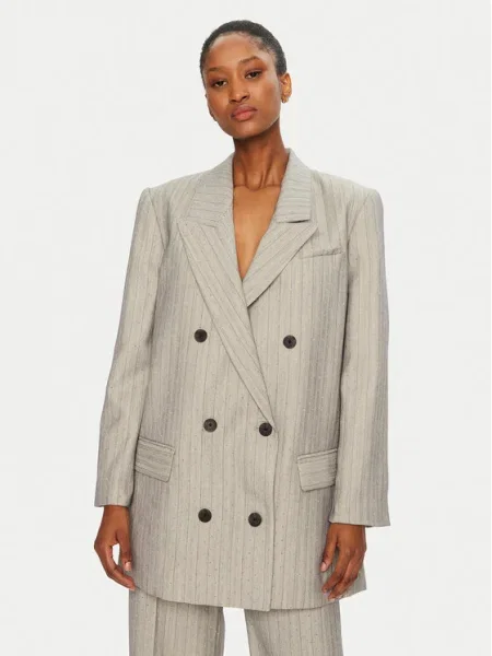 Сако MUNTHE SAIMAI с едно копче с десен сиво