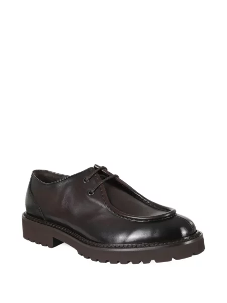 Pantofi derby Doucal's din piele chunky maro