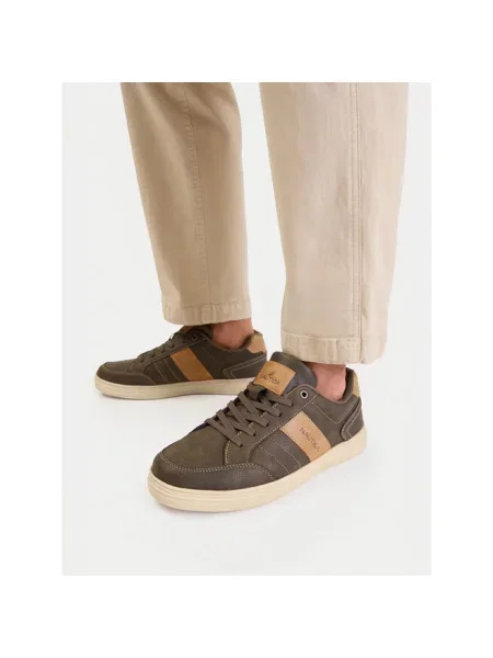 Sneakersy Nautica brązowe