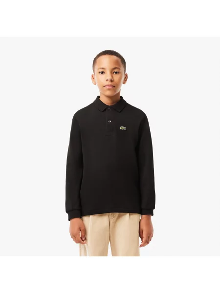 Детское поло Lacoste черное
