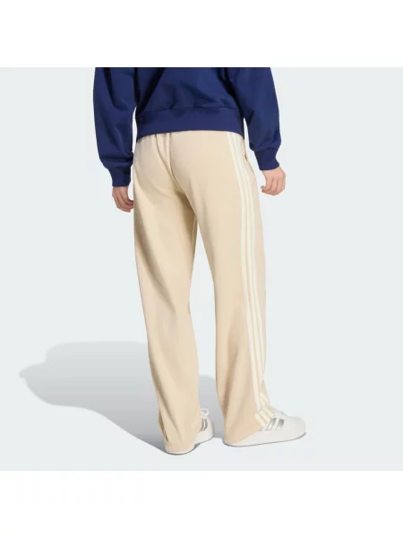 LUŹNE SPODNIE Z 3 PASKAMI I MANKIETAMI ADIDAS KIT białe