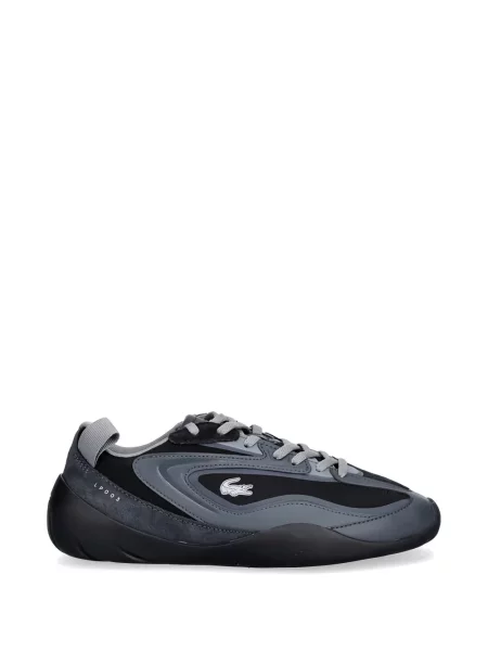 Sneakerși Lacoste cu șireturi din dantelă cu autograf negru