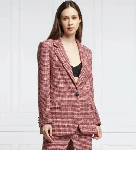 Pinko Jachetă BISHOP | cu adaos de lână roz