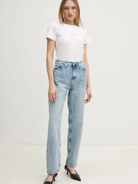 Calvin Klein Jeans tričko biela