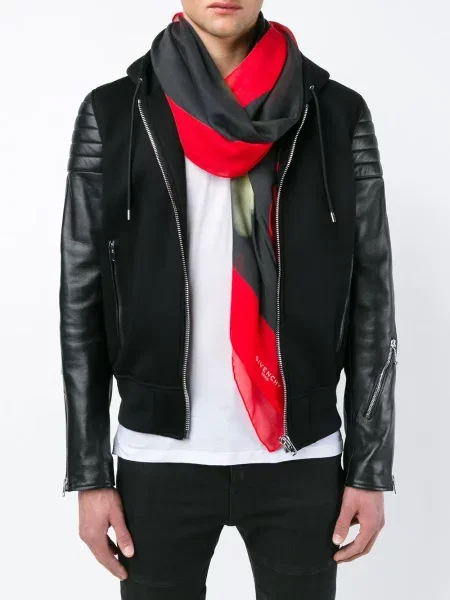 Fular Givenchy cu imagine negru