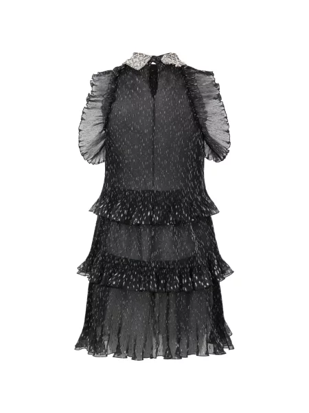 Rochie mini Alberta Ferretti cu volane negru