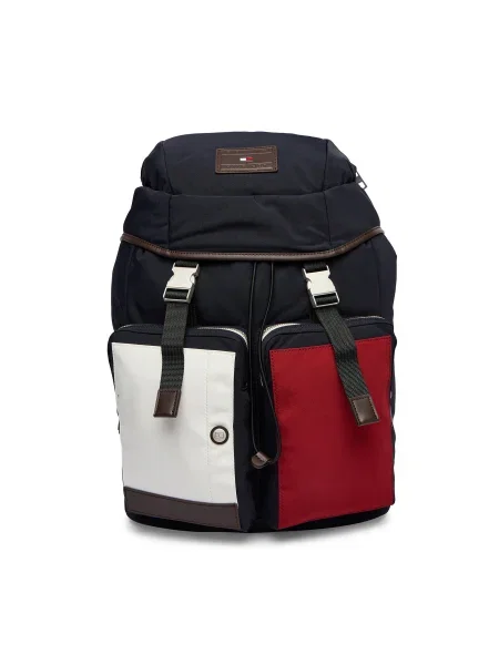 Tommy Hilfiger Ruksak Th Casual Flag Backpack Tmavomodrá biela