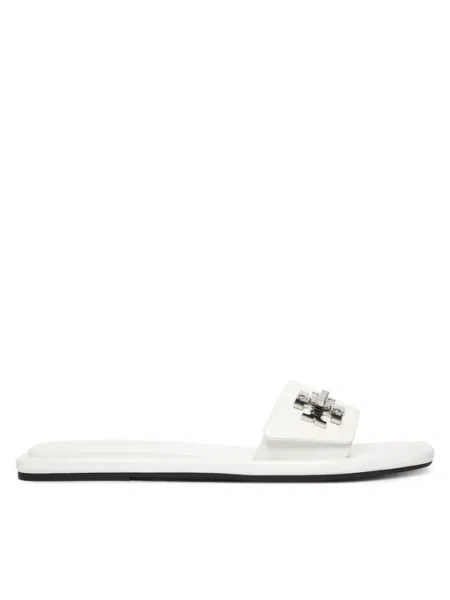 Šlepetės Tory Burch T Lock Slide balta