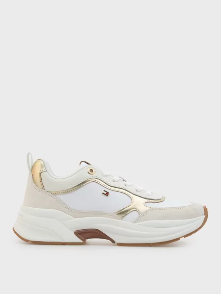 Шкіряні кросівки Tommy Hilfiger чанкі білі