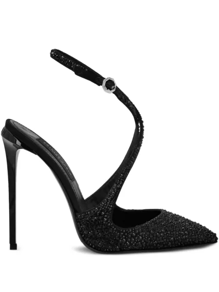 Pantofi cu toc Philipp Plein de cristal negru