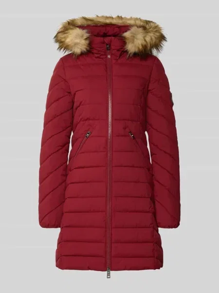 Płaszcz pikowany o kroju regular fit z obszyciem ze sztucznego futra model ‘Fuji’ Superdry