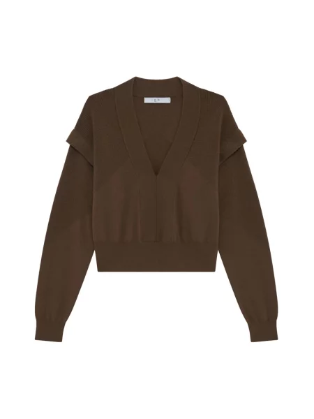 Sweter Iro wełniany brązowy