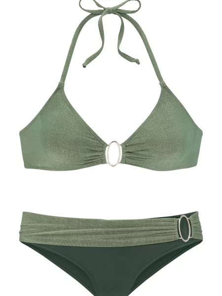 JETTE Costum de baie două piese oliv verde