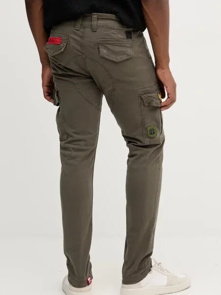Kalhoty Alpha Industries ve střihu cargo zelená