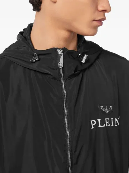 Geacă Philipp Plein cu glugă negru
