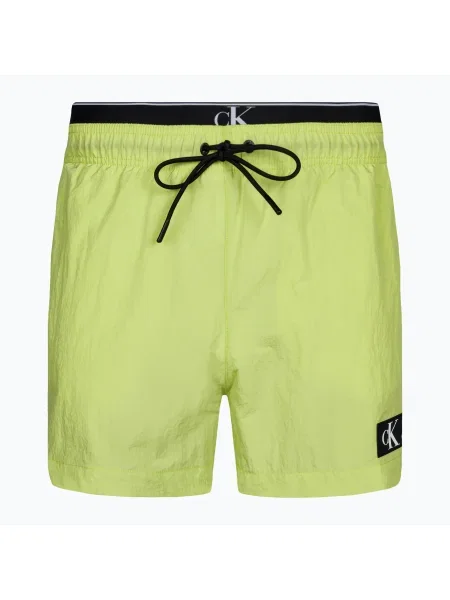 Olcsóbban. Férfi úszónadrág Calvin Klein Medium Double WB sharp green. Méret: M zöld