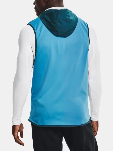 Vestă Under Armour cu glugă albastru