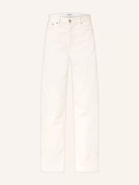 Agolde Džíny S Širokými Nohavicemi Arc Jean chalk white off white bílé