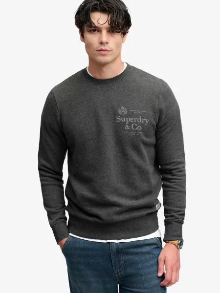 Superdry & Co Mikina / tmavosivá sivá
