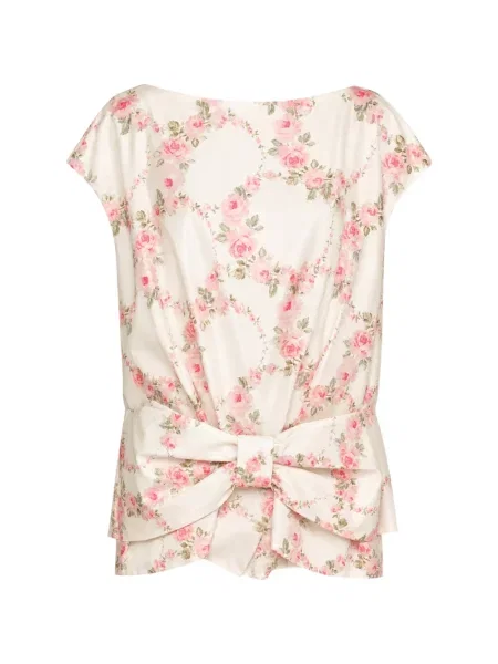 Bluză Simone Rocha cu funde cu model floral