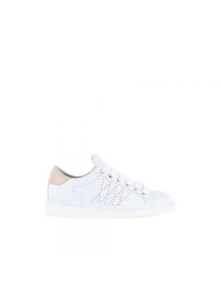 Sneakersy Panchic sznurowane skórzane białe