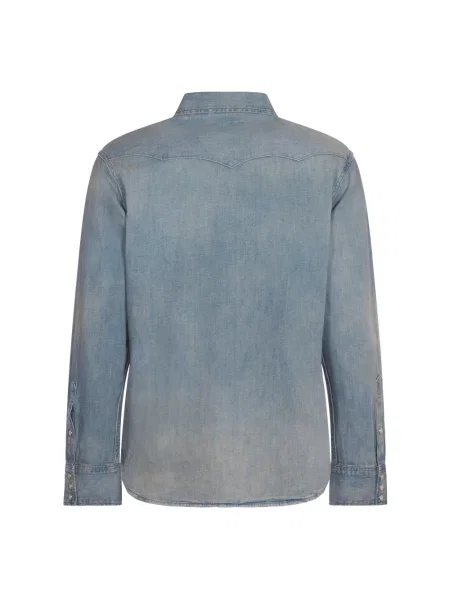 Koszula casualowa z imitacji denimu Polo Ralph Lauren niebieska