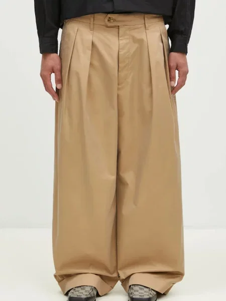 Брюки Engineered Garments из твилла зеленые