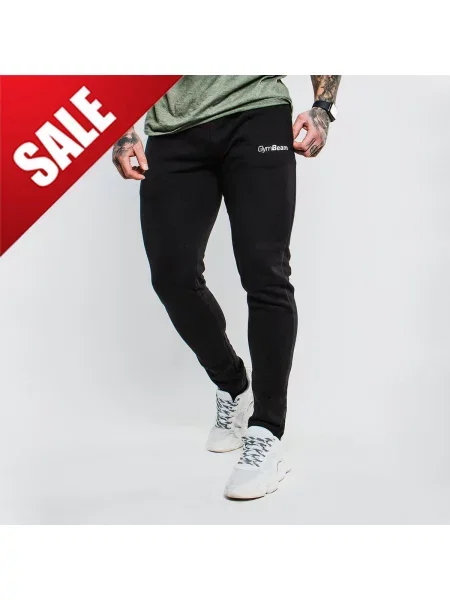 Spodnie dresowe fitness Slimfit czarne