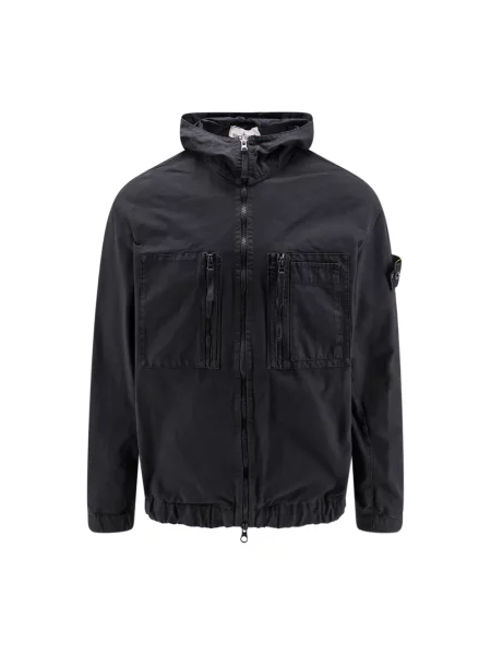Lekka kurtka Stone Island z kamieniami czarna