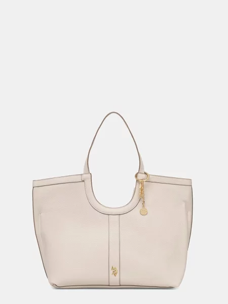 U.S. Polo Assn. torebka shopper z imitacji skóry LAWSON beżowa