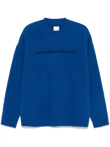 Pulover Emporio Armani cu imagine albastru