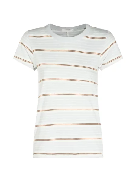 Tricou Rag & Bone cu dungi alb