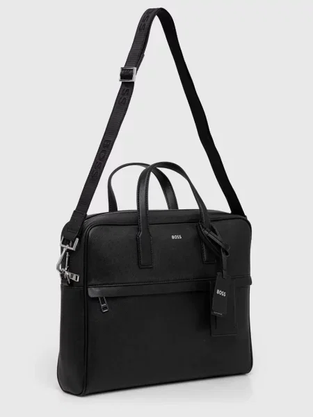 Кожаная сумка Boss черная