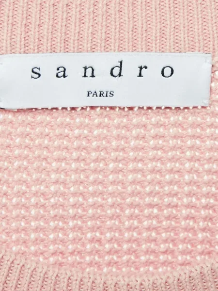 Pulover Sandro tricotate roz