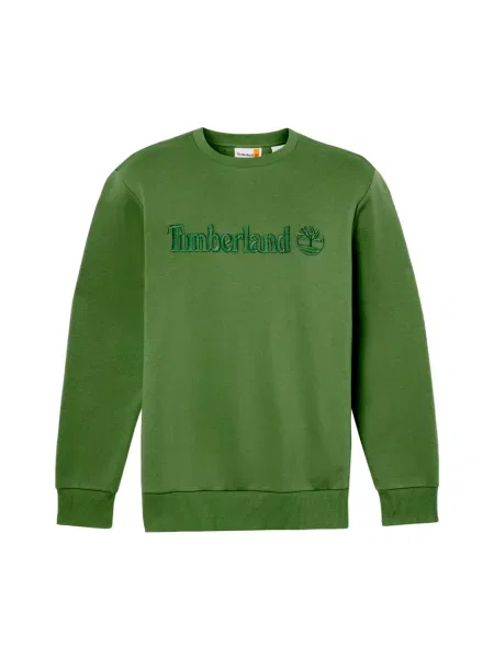 Bluza Timberland Embroidery Tonal Crew Neck black forest green zielona