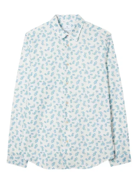 Cămașă Ps Paul Smith cu model floral cu imagine alb