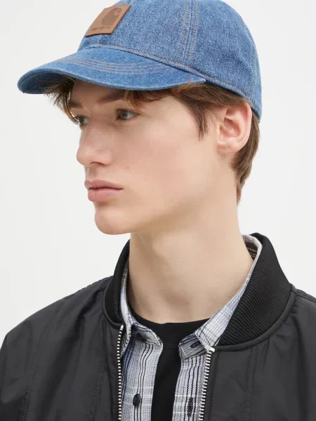 Джинсова кепка Carhartt WIP Lincoln Cap з аплікацією