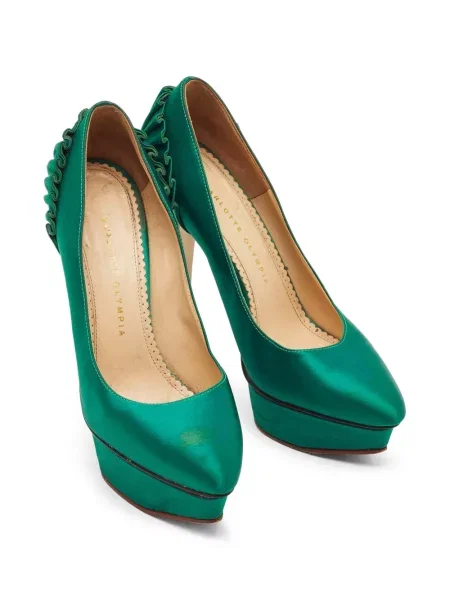 Platform talpú körömcipő Charlotte Olympia zöld
