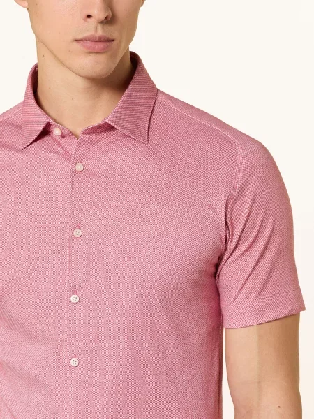 Desoto Košile S Krátkým Rukávem Slim Fit Z Jersey světle červená