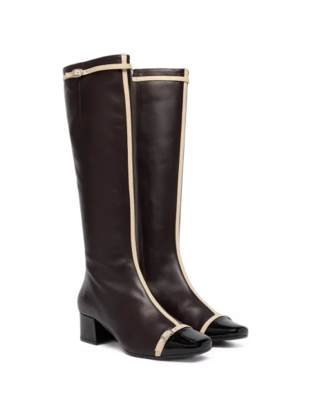 Botine Carel Paris cu cataramă cu bretele maro