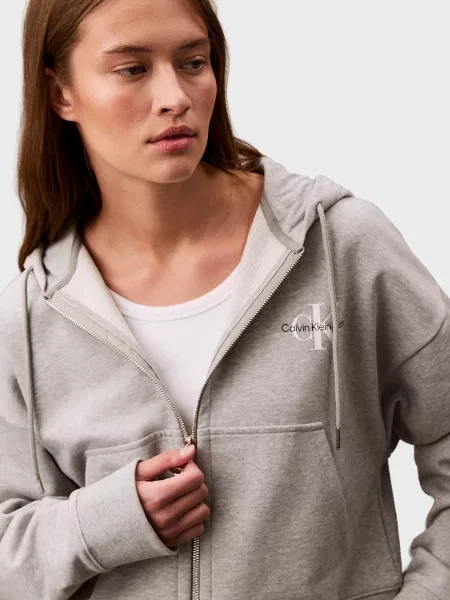 Махровое худи Calvin Klein Jeans серое