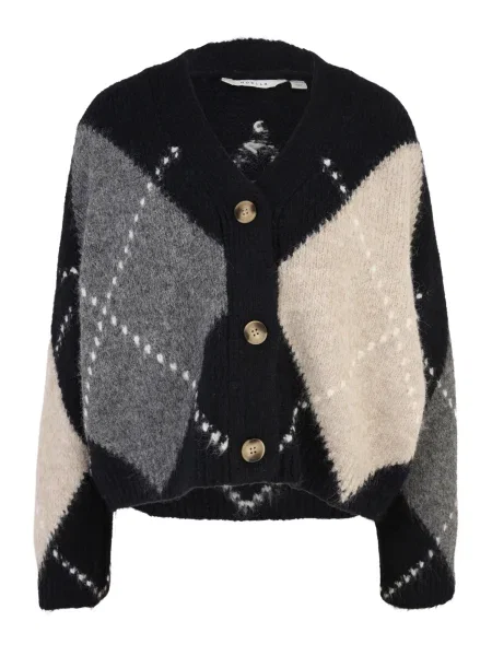 Noella Geacă tricotată Laiana / bleumarin / gri amestecat bej