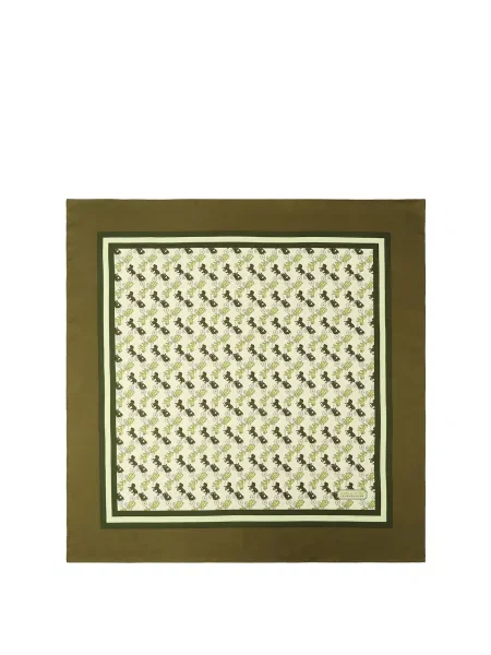 COACH Šal čokolada / zelena / svetlo zelena bela