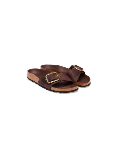 Papuci Birkenstock cu cataramă maro