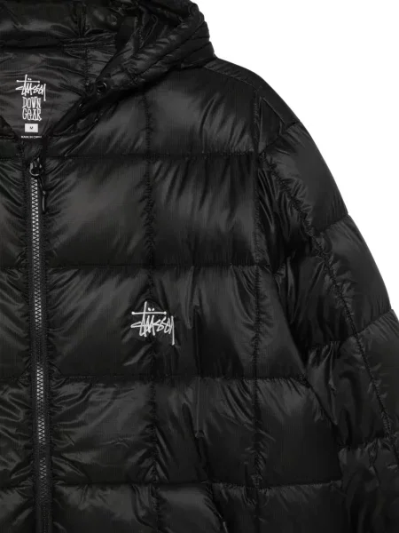Geacă cu puf Stüssy cu glugă negru