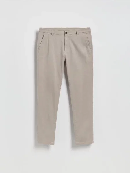 Reserved Spodnie chino slim brązowy